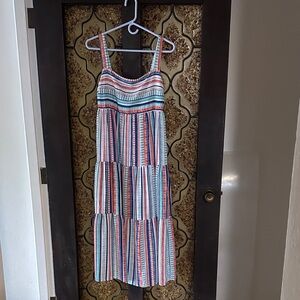 Colorful Striped Midi Dress